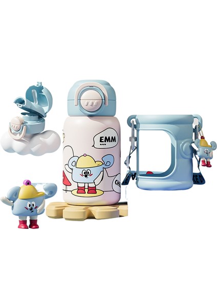 Taşınabilir Yüksek Değerli Su Dağı Sevimli Çift Içme Sevimli Komik Saman Dak Düşmeye Dalı 316 Paslanmaz Çelik Yalıtım Kabı (Yurt Dışından)