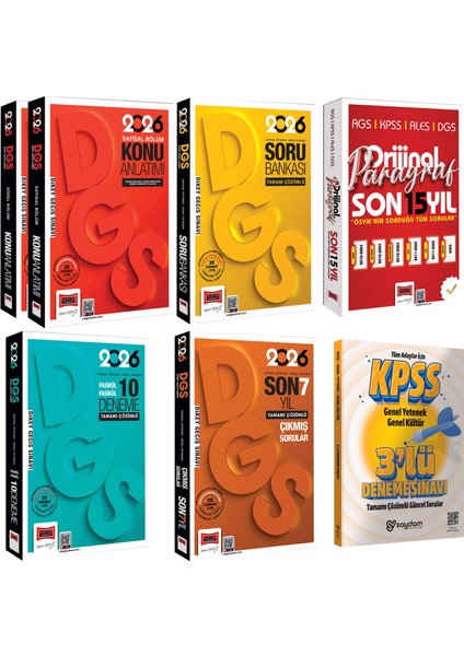 2026 Dgs Sayısal-Sözel Yetenek Konu Anlatımı 2 Cilt-Soru Bankası-Çıkmış Sorular-10 Deneme-Paragraf