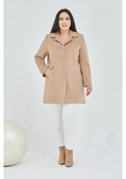 Kadın Büyük Beden Klasik Yaka Kaban fırsatları