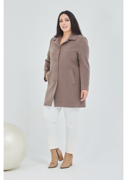 Kadın Büyük Beden Klasik Yaka Kaban fırsatları