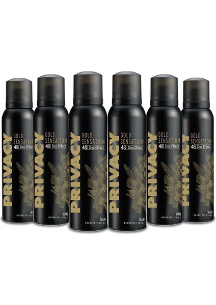 Gold Men Erkek Deodorant 6X150ML