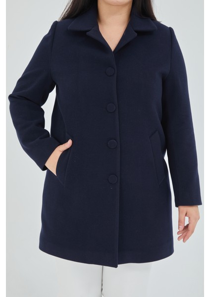 Kadın Büyük Beden Klasik Yaka Kaban fiyatları