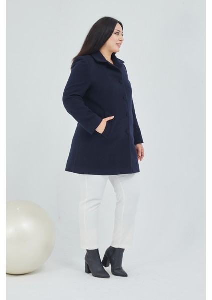 Kadın Büyük Beden Klasik Yaka Kaban indirimleri