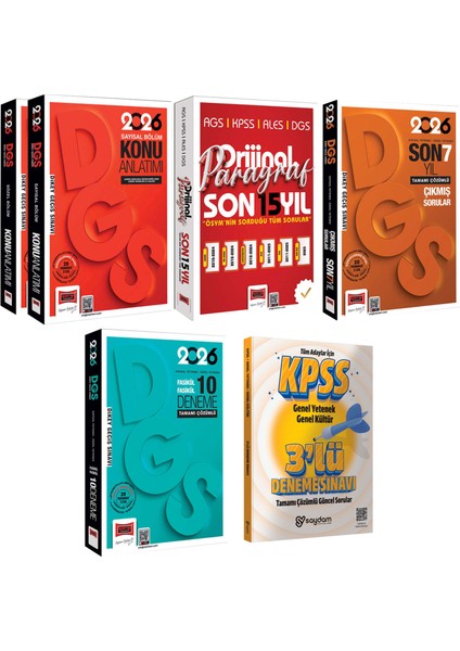 2026 Dgs Sayısal-Sözel Yetenek Konu Anlatımı 2 Cilt-Çıkmış Sorular-10 Deneme-Paragraf Çıkmış Sorular