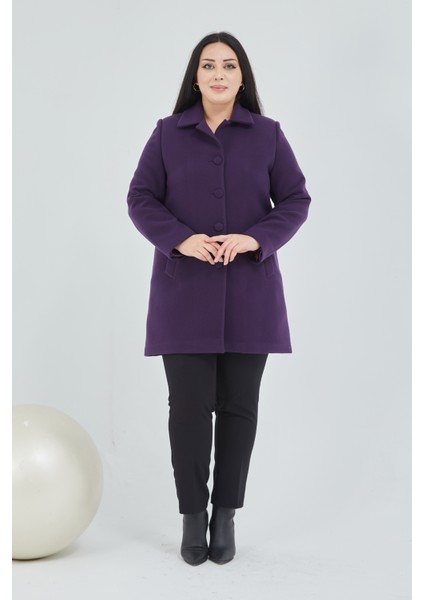 Kadın Büyük Beden Klasik Yaka Kaban fırsatları