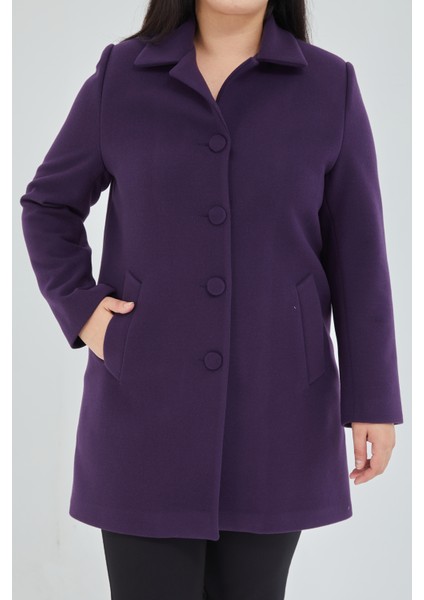 Kadın Büyük Beden Klasik Yaka Kaban indirimleri