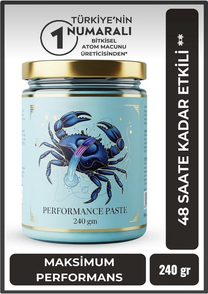 Crab Mavi Yengeç Karışık Atom Macun Keçiboynuzu Pekmezli Ballı Güç ve Kuvvet 250 gr