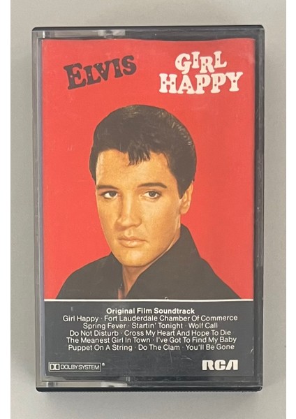 Elvis Presley Girl Happy Kaset (Orijnal Dönem Kağıt Baskı Kaset)