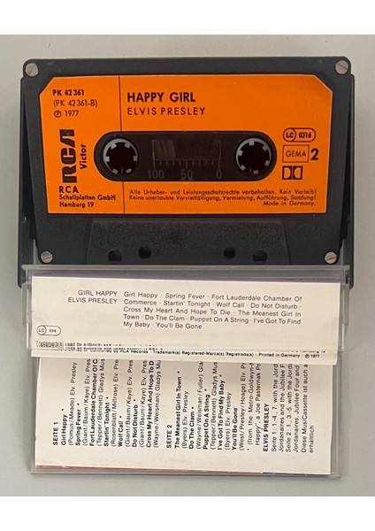 Elvis Presley Girl Happy Kaset (Orijnal Dönem Kağıt Baskı Kaset) fiyatları