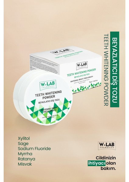Kozmetik Beyazlatıcı Diş Tozu 75 gr