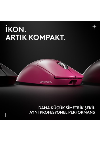 G Pro x Superlıght 2c Hafif Hero 2 Sensör 32.000 Dpı Lıghtspeed Kablosuz Oyuncu Mouse - Pembe fiyatları