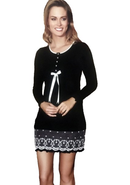 Şahinler Kadın Zakkum Dantelli Gecelik 21809