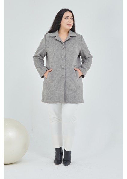 Kadın Büyük Beden Klasik Yaka Kaban fırsatları