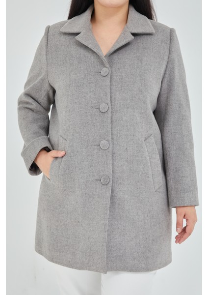 Kadın Büyük Beden Klasik Yaka Kaban indirimleri