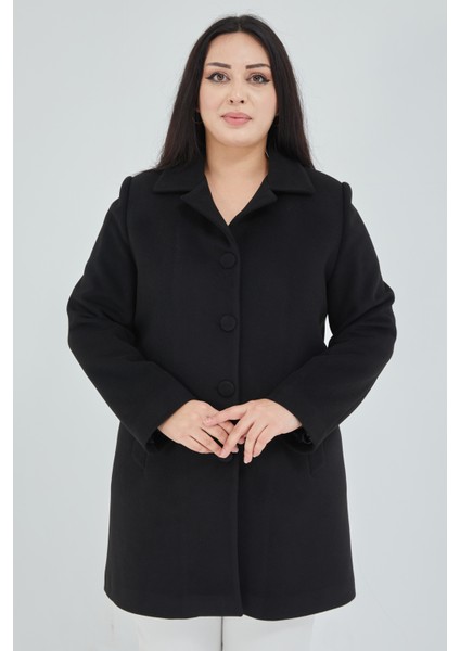 Kadın Büyük Beden Klasik Yaka Kaban indirimleri