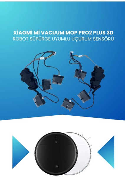 Xiaomi Mi Vacuum Mop Pro2 Plus 3D Robot Süpürge Uyumlu Uçurum Sensörü