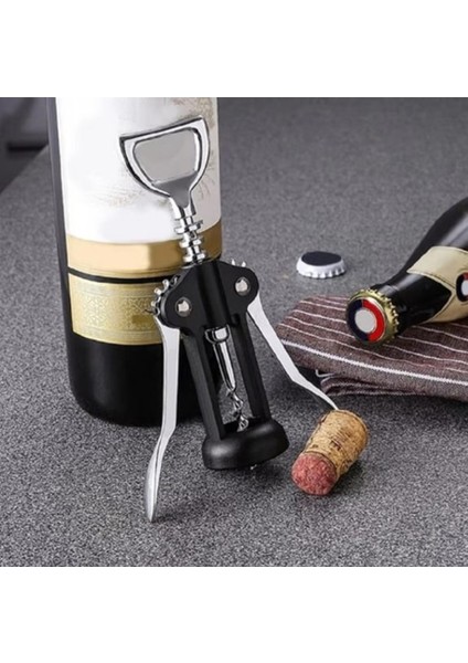Paslanmaz Çelik Tirbuşon – Şarap ve Şişe Açacağı