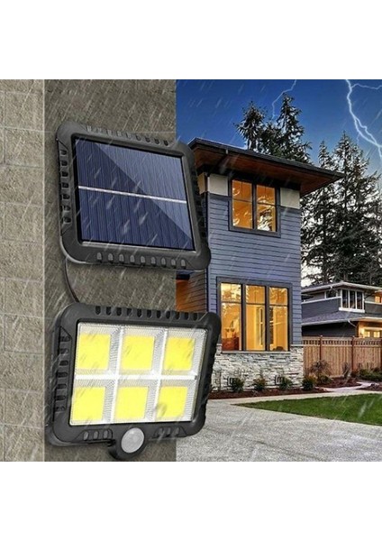 Güneş Enerjisi Panelli 6 LED Bahçe Aydınlatma