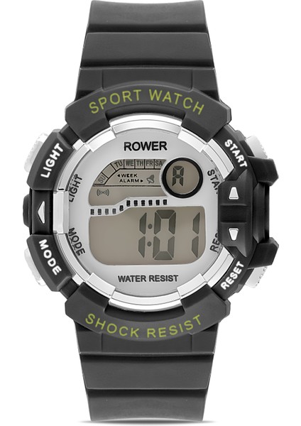 Rwr Collection Çocuk Dijital Siyah Silikon Kol Saati TCTSR005203S0318