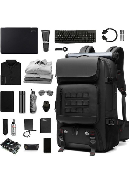 Su Geçirmez 17.3" Inç 60L Ayakkabı Bölmeli Seyahat Sırt Çantası - Laptop Bölmeli, USB Şarj Girişli modelleri
