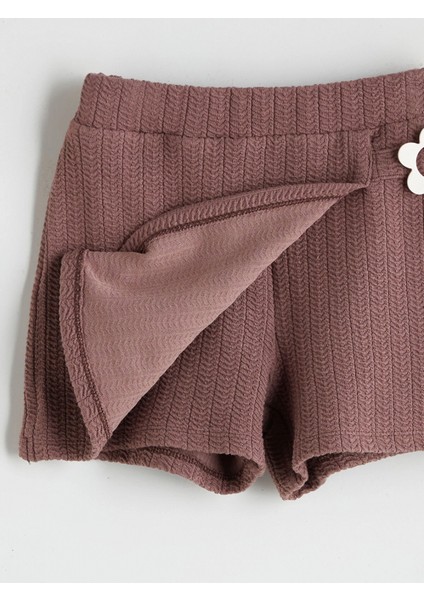 Lcw Kids Ekru Fırfırlı Kız Çocuk Bluz, Etek ve Külotlu Çorap Takım