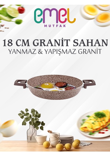 18 cm Granit Omlet Tavası (Bej)