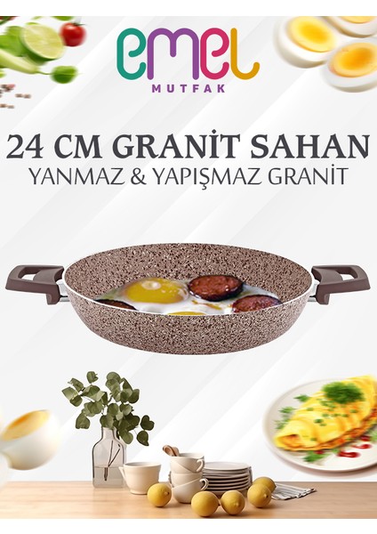 24 cm Granit Omlet Tavası (Bej)