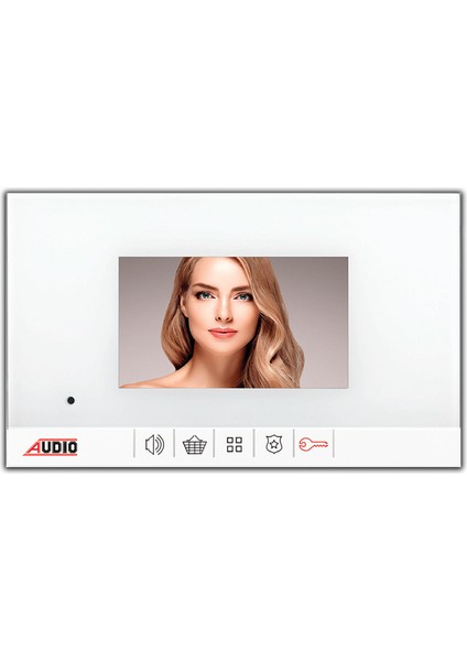 Audıo 001180B Bus Plus 4.3"görüntülü Diafon Mekani̇k Butonlu - Beyaz Şase
