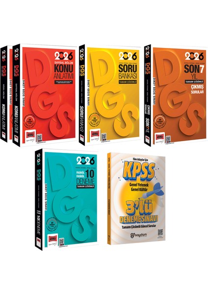 2026 Dgs Sayısal-Sözel Yetenek Konu Anlatımı 2 Cilt-Soru Bankası-Son 7 Yıl Çıkmış Sorular-10 Deneme