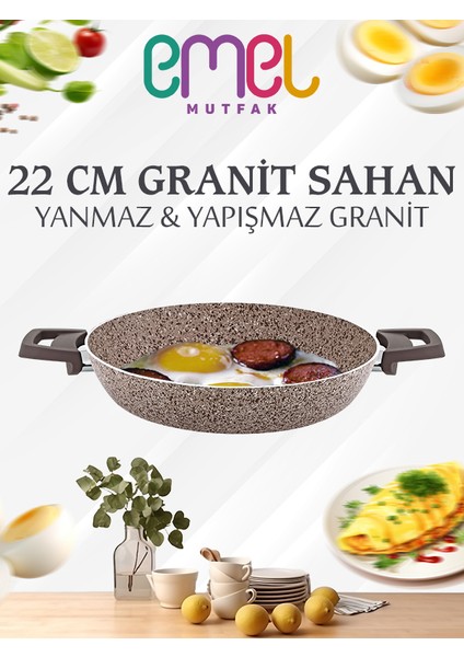 22 cm Granit Omlet Tavası (Bej)