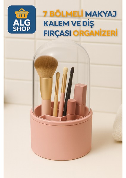 Şeffaf Kapaklı Organizer Makyaj Malzemesi Kalem Diş Fırçası Düzenleyici