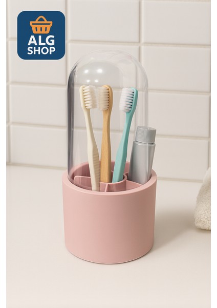 Şeffaf Kapaklı Organizer Makyaj Malzemesi Kalem Diş Fırçası Düzenleyici modelleri