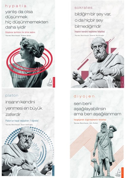 Hypatia / Sokrates / Platon / Diyojen 4 Kitap Felsefe Seti