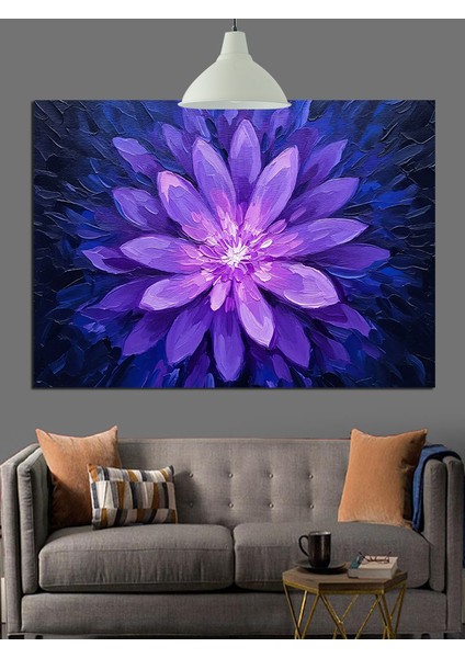 Mor Lotus Çiçek Dekoratif Kanvas - Mdf Ahşap Tablo modelleri