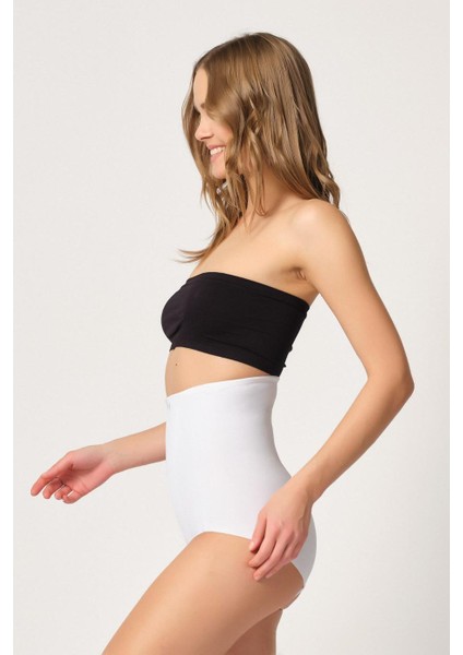 Beyaz Mı Emay 2920 Yüksek Bel Karın Desteklı Slip Lazer Korse