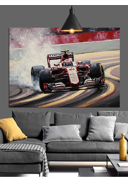 Formula Yarış Arabası Dekoratif Kanvas - Mdf Ahşap Tablo fırsatları