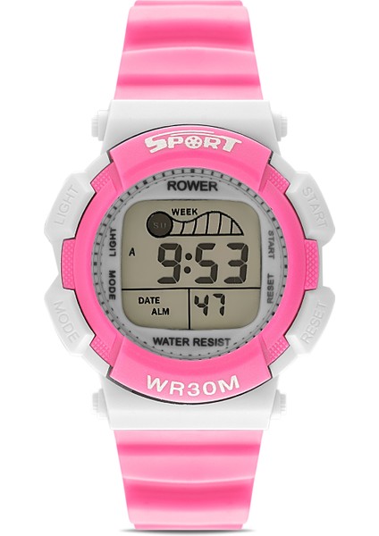 Rwr Collection Çocuk Dijital Fuşya Silikon Kol Saati TCTSR005107S0315