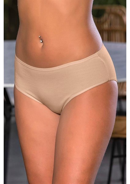 Pamuklu Yüksek Bel Slip Külot (Karışık) Siyah-Beyaz-Ten (MGP2966) modelleri