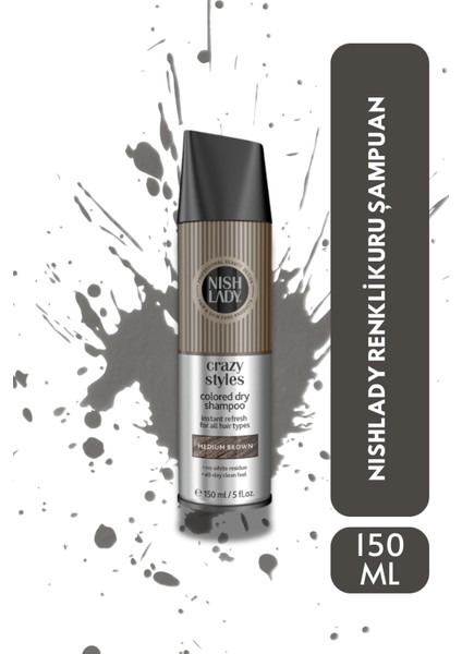 Renkli Kuru Şampuan Orta Kahve Renk (150 Ml)