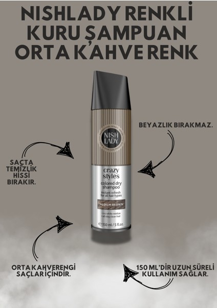 Renkli Kuru Şampuan Orta Kahve Renk (150 Ml) fiyatları