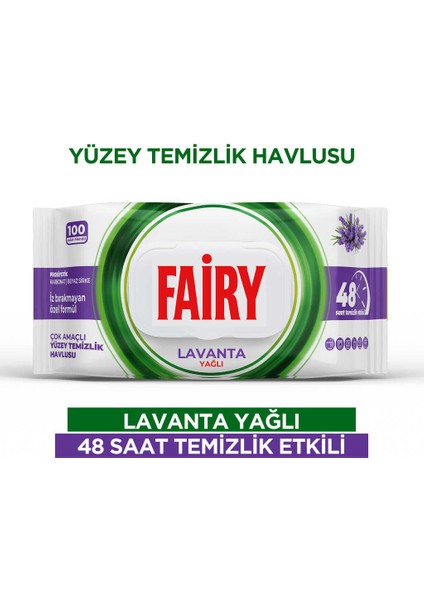 Fairy Yüzey Temizleme Havlusu Limon Yağlı 100'LÜ