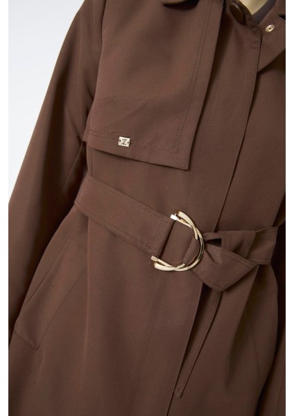 Gömlek Yaka Kemerli Kol Detaylı Trençkot fırsatları