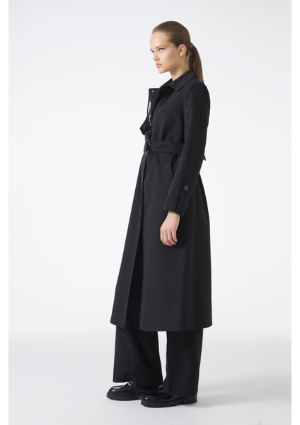 Gömlek Yaka Kemerli Kol Detaylı Trençkot fırsatları