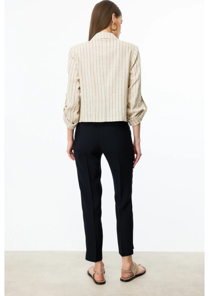 Kadın Beli Lastikli Yan Cep Pantolon 2102 Siyah fırsatları