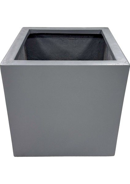 Fiber Saksı Kare Antrasit 40X40 Cm.