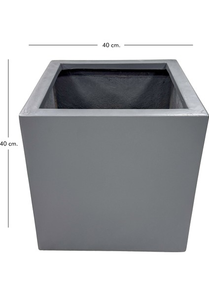 Fiber Saksı Kare Antrasit 40X40 Cm. indirimleri