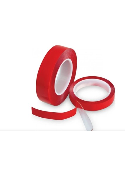 15X5 mt Akrilik Çift Taraflı Bant Kırmızı