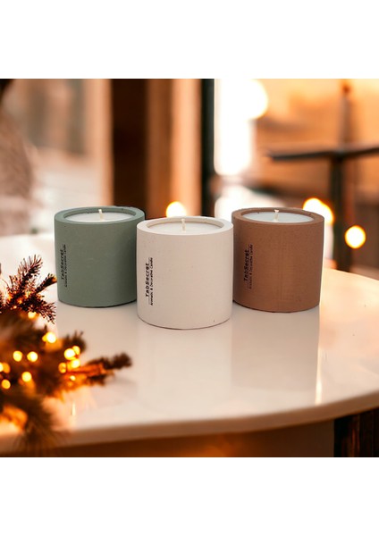 Candle Dekoratif Mum Seti 3'lü 8 cm Orman Kokusu Tarçın Elma Aromalı Karışık Renk fiyatları