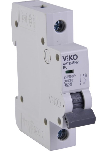 4VTB-1B06 Otomatik Sigorta 4,5ka B Tipi 1 Kutup 06A