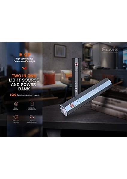 Fenix E-Cp Yüksek Performanslı Powerbank El Feneri 1600 Lümen fiyatları